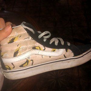 High top vans banana shoes